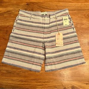 Lucky Brand x Rivera Club Stripe Jersey Lined Shorts size 32 BRAND NEW WITH TAGS